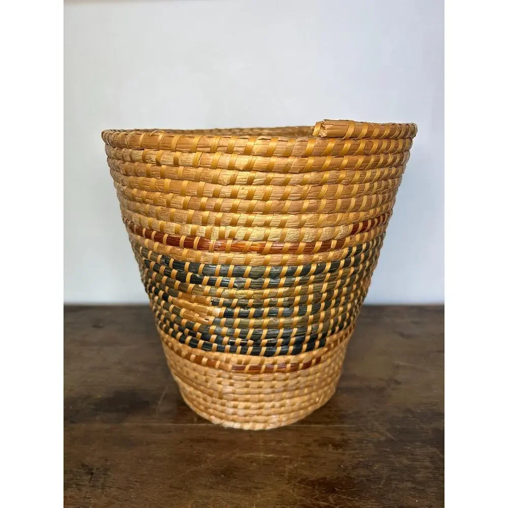 Vintage Wicker Waste Basket | Cottagecore Rustic Prairiecore Farmhouse Style